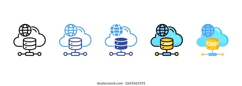 Database Server Multi Style Icon Set
