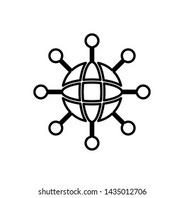 Database, server, network icon - Vector. Database vector icon