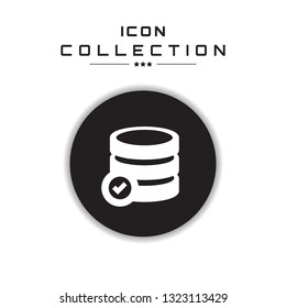 Database, server. New collection black vector icon.