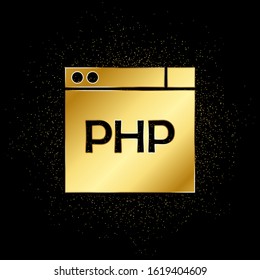 Database, server, pup gold icon