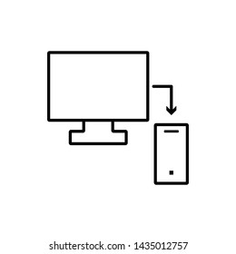 Database, server, responsive icon - Vector. Database vector icon