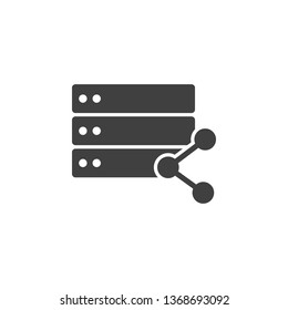 Database, server, share vector icon. Element of data for mobile concept and web apps illustration. Thin line icon for website design and development. Vector icon
