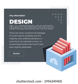 Database Server Storage. Vector 3d isometric, color web icons. Creative design idea, concept for infographics.