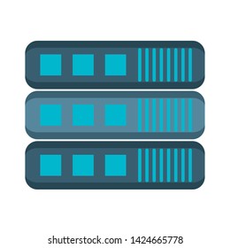 Database server technology symbol isolated vector illustration graphic design