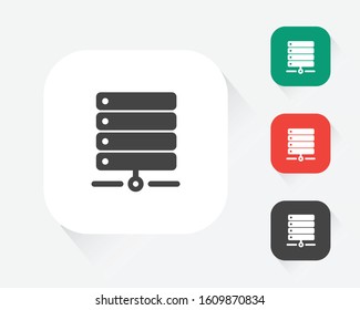 Database, server vector icon flat design