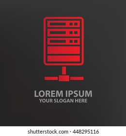 Database server,network design,logo template,clean vector