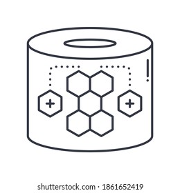 Database service icon, linear isolated illustration, thin line vector, web design sign, outline concept symbol with editable stroke on white background.