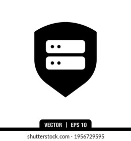 Database shield check icons vector collection, illustration logo template in trendy style. Suitable for many purposes.