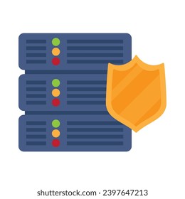 database with shield vector isolated