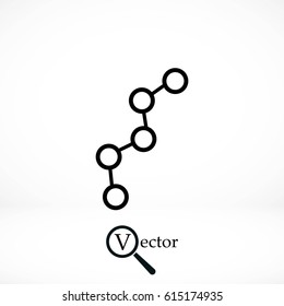 Database sign icon, flat design best vector icon