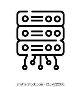 Database sign сolor line icon. Initial public offering. Pictogram for web page.