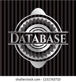 Database silvery shiny emblem