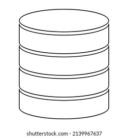 Database storage icon, internet network server cloud data symbol, connection system vector illustration .