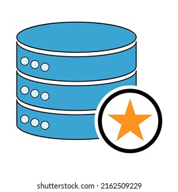 Database storage icon, internet network server cloud data symbol, connection system vector illustration .