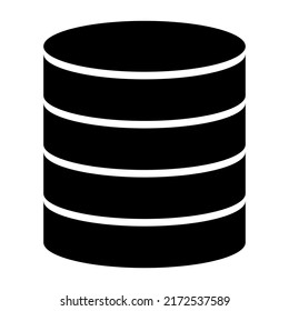 Database storage icon, internet network server cloud data symbol, connection system vector illustration .