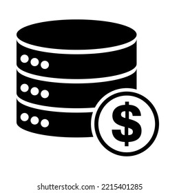 Database storage icon, internet network server cloud data symbol, connection system vector illustration .