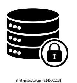 Database storage icon, internet network server cloud data symbol, connection system vector illustration .