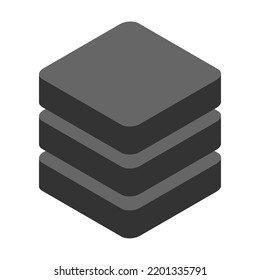 Database storage icon isometric, internet network server cloud data symbol, connection system vector illustration .