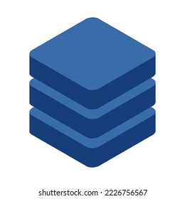 Database storage icon isometric, internet network server cloud data symbol, connection system vector illustration .
