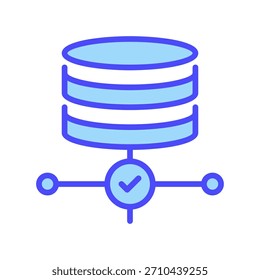 Database Storage Line Icon, Outline Symbol for Data Archiving, Server Repository, Information Center, File Organization, and Memory Capacity. Vector Sign Icon.