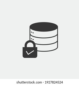 database storage security vector icon technology