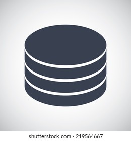 Database Storage symbol icon. Vector pictogram. Simple flat metro design style. esp10