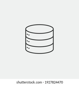 database storage vector icon technology