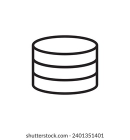 database storage vector icon technology, flat simple illustration on white backgrounnd..eps