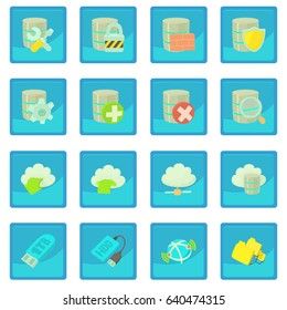 Database symbols icon blue app for any design vector illustration