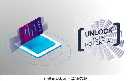 Database system and Big data flow processing concept, cloud database, isometric vector, web hosting and server room icons. Smart concept in database system
