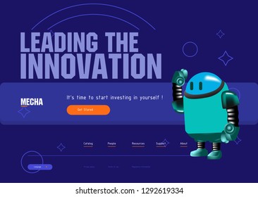 Database system and Big data flow processing concept, cloud database, robot vector, web hosting icons. Smart concept in database system