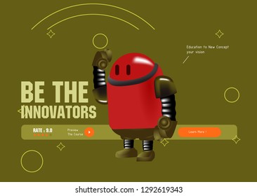 Database system and Big data flow processing concept, cloud database, robot vector, web hosting icons. Smart concept in database system