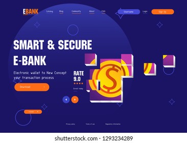 Database system and Big data flow processing concept, cloud database, bank icon vector, web hosting icons. Smart concept in database system - Vector