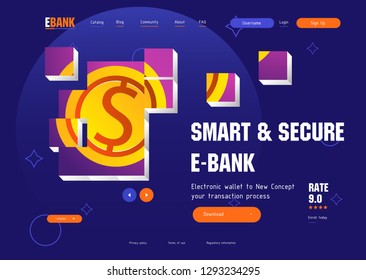 Database system and Big data flow processing concept, cloud database, bank icon vector, web hosting icons. Smart concept in database system - Vector