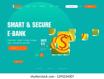 Database system and Big data flow processing concept, cloud database, bank icon vector, web hosting icons. Smart concept in database system - Vector