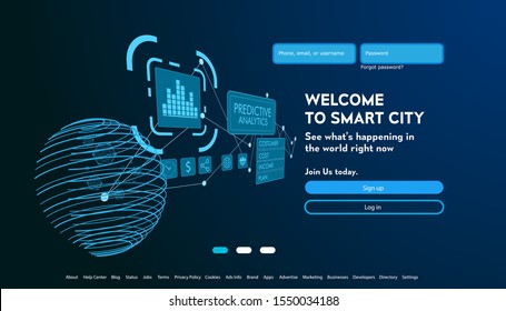 Database system and Big data flow processing concept, cloud database, isometric vector, web hosting and server room icons. Smart business concept in database system