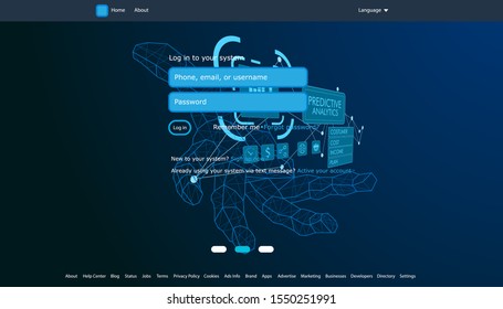 Database system and Big data flow processing concept, cloud database, isometric vector, web hosting and server room icons. Smart business concept in database system
