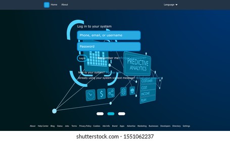 Database system and Big data flow processing concept, cloud database, isometric vector, web hosting and server room icons. Smart business concept in database system