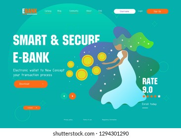 Database system for new financial technology concept, cloud database, plane icon vector, web hosting icons. Smart concept in database system - Vector