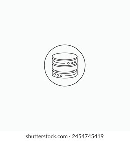 database technology connection security process with circle icon
