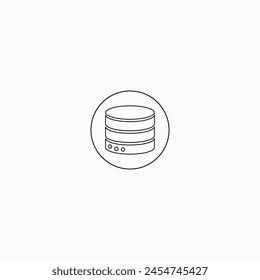 database technology connection security process with circle icon