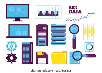 Database technology icons