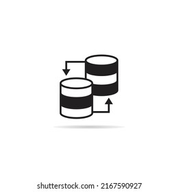 database transfer icon vector illustration