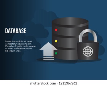 Database update concept. Ready to use vector. Suitable for background, wallpaper, landing page, web, banner and other creative work.