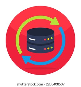 Database Update Icon, Editable Vector 