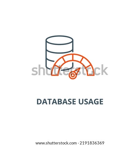Database usage icon vector illustration concept isolated on white background used for web and mobile