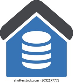 database vector glyph colour icon