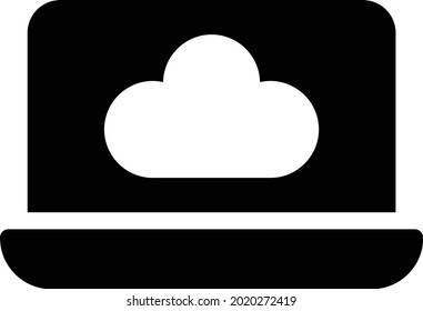 database vector glyph flat icon
