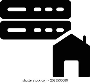 database vector glyph flat icon