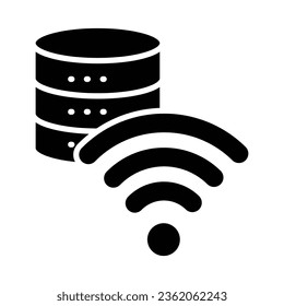 Database Vector Glyph Icon For Personal And Commercial Use.
